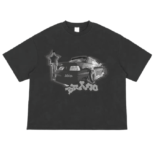 36 Star Boxy fit Black T-Shirt