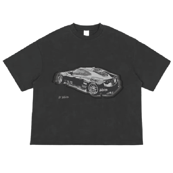 86 Boxy fit Black T-Shirt